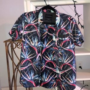 Rip curl button up aloha shirt medium
